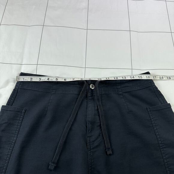 Prana Pants Womens Medium Black Cuyamaca Oversized Barrel Cotton Mid Rise Casual - Picture 9 of 14
